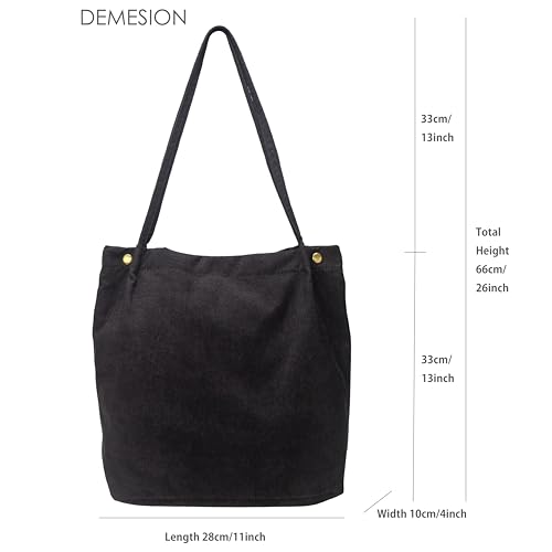 PAZIMIIK Corduroy Tote Bags for Women Travel Reusable Grocery Shopping Shoulder Go-to Everyday Bag for Work3