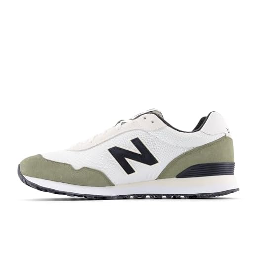 New Balance Homme 515 V3 Basket, Blanc/Olive foncé, 44.5 EU