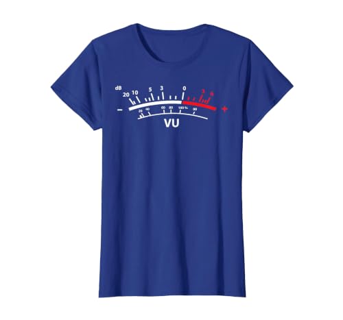 VU Meter dB DJ T-Shirt, Women, Royal Blue, 3X-Large