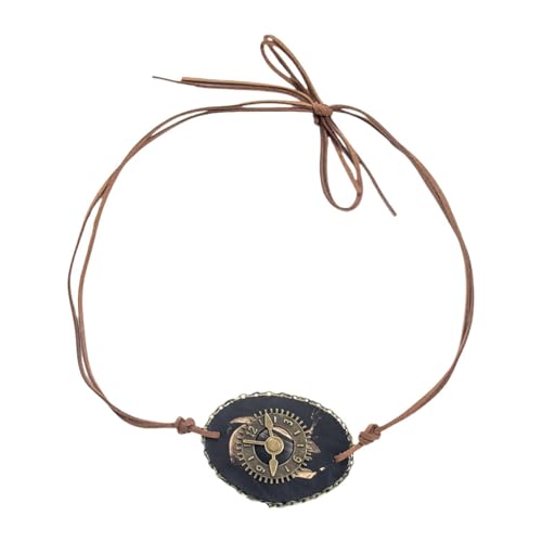 Qianly Halloween Pirate Eye Patch Eye Mask for Stage Performance Holidays, Clock