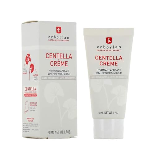 Erborian - Crema Centella con Centella Asiática y Ácido Hialurónico - Crema de Día Anti-Rojeces - Hidratante y Calmante - Unifica el Tono de la Piel - Cuidado Cosmético Coreano - 50 ml