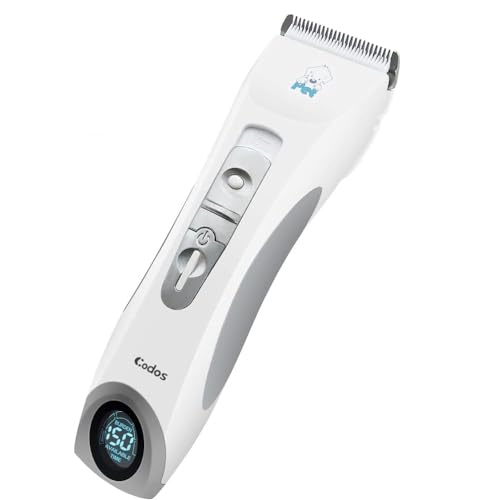 Image of Unisex Codos Cp-9600 Professional Stainless Steel Lcd Screen Pet Dog /Cat Clipper Electrical Grooming Hair Trimmer Machine