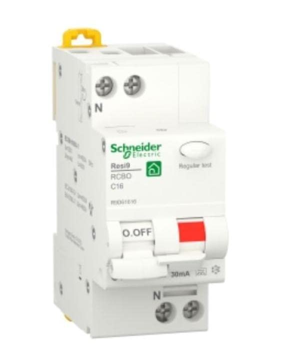 Schneider Electric Fehlerstrom-Schutzschalter Resi9 1P+N 16A 30mA - R9D61616