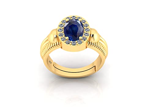 Bague saphir bleu ajustable fini les erreurs de taille bague argent or