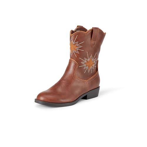 Amazon Essentials Girls Western Cowboy Boots Brown 12 Little Kid
