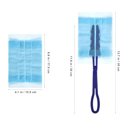 Image of GLEAVI Disposable Electrostatic Duster with 30 Replacement Refills and Ergonomic Handle Compact Cleaning Brush for Furniture Windows Sofas Car Interiors