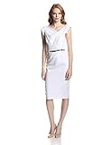 Black Halo Women's Jackie O Belted Dress, White, 12