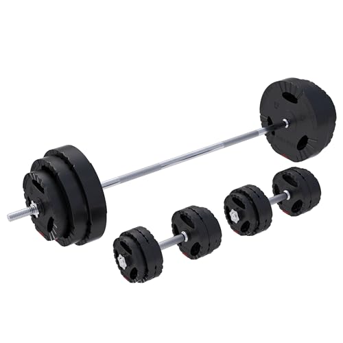 GORILLA SPORTS® Hantelset - 60kg, 100kg oder 130kg, Langhantelstange...