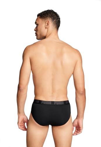 Puma Herren-Slips, 2 Stück, schwarz/schwarz, L – Ansicht 2