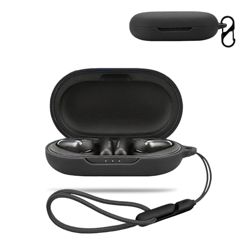 Anker Soundcore AeroFit �p �P�[�X �J�o�[ �yNOUKAJU�z ���C�����X �C���[�z�� �V���R�� �ی�P�[�X �i�J���r�i�t��+�X�g���b�v�t�� �j �����h�~ �L�Y�h�~ �ϏՌ� �����[�d�\ �h�� �h�o (�u���b�N)