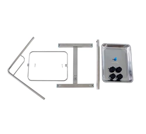 Soporte de bandeja móvil de acero inoxidable, altura ajustable, carrito de almacenamiento con ruedas para spa, clínica, laboratorio, hospital, odontología