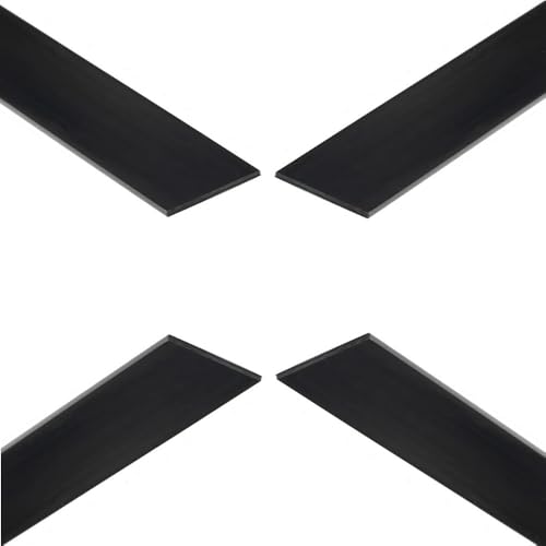 Virtual Plastics - Plastic Flat Bar Strips PVC - Solid Flat Plastic Strip Black - 50mm Wide x 1m Length