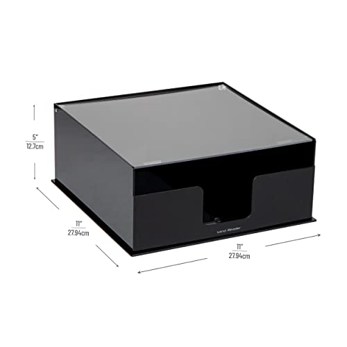 Distributeur d'assiettes couvert noir Mind Reader rigide avec support stable - 4