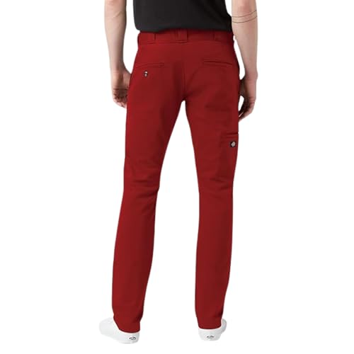 Dickies Men's Skinny Straight Double Knee Work Pants - Durable, Slim Fit, Industrial Uniform & Workwear,English Red, 29W x 30L - image 3