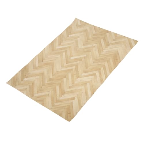 POPETPOP Mini Lámina de Suelo para Casas de Muñecas 30X41 CM Color Claro en Patrón Espiga Accesorio Decorativo en Miniatura para Bricolaje y Escenas de Modelismo Suelo para Decoración
