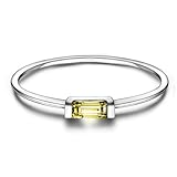 Helonley S925 Sterling Silver Birthstone Stackable Rings for Women Mother with Cubic zirconium Mom Ring Mother's Day Jewelry Gifts for Wife (Birthstone Nov., 8)