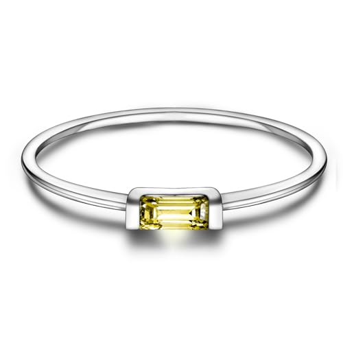 Helonley 925 Sterling Silver Birthstone Stack Rings (Birthstone Nov., 7)