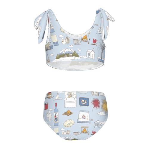 KLL 4th July American Independence Day Girls' Two Piece Bikini Set Quick-Dry Swimsuits Swimming Suits Adjustable Strap2