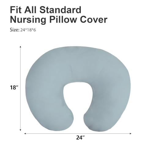 Image of Little Grape Land Nursing Pillow Covers 2 Pack, Soft & Breathable Removable Breastfeeding Pillows Covers for Feeding Pillows, Nursing Pillow Slipcover for Baby Girls Boys, (Plane)