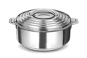 SHIV HOME WORLD Pure Stainless Steel Casserole Hotpack 1500 ml, Silver