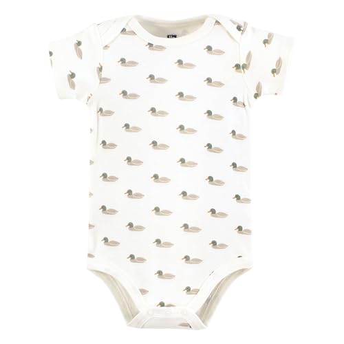 Hudson Baby Infant Boy Cotton Bodysuits, Mallard Polo, Preemie - Thumbnail 4