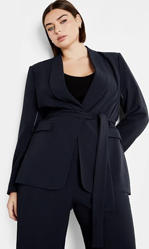 City Chic Women's Jacket-Belted Yasmine3