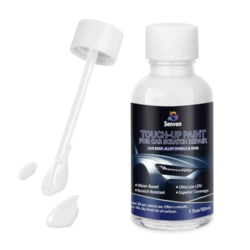 Car White Paint Touch Up Cars Scratch Repair for Vehicles, Rim High-Gloss White Paint Pen 30ML Quick Drying Automotive Scratch Repair, Non-toxic 1.5 oz Easy to Use