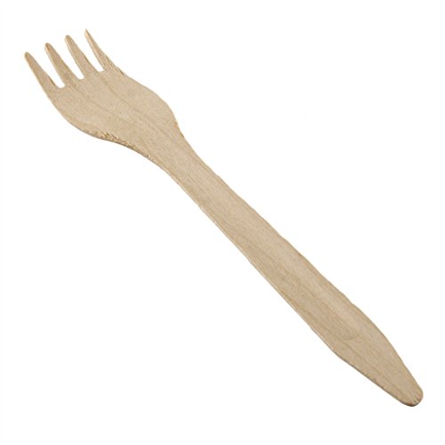 GEORGES Holzbesteck ökologisch abbaubar - Einwegbesteck - Partybesteck - Besteckset (Holzgabeln - 100 Stück)