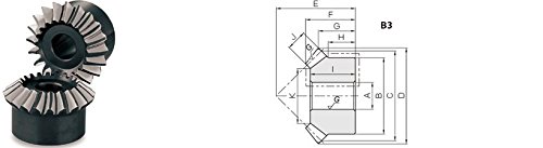 KHK SMZG2-20L, 2, 20 Tooth, Left Hand, Ground Zerol Miter Gears