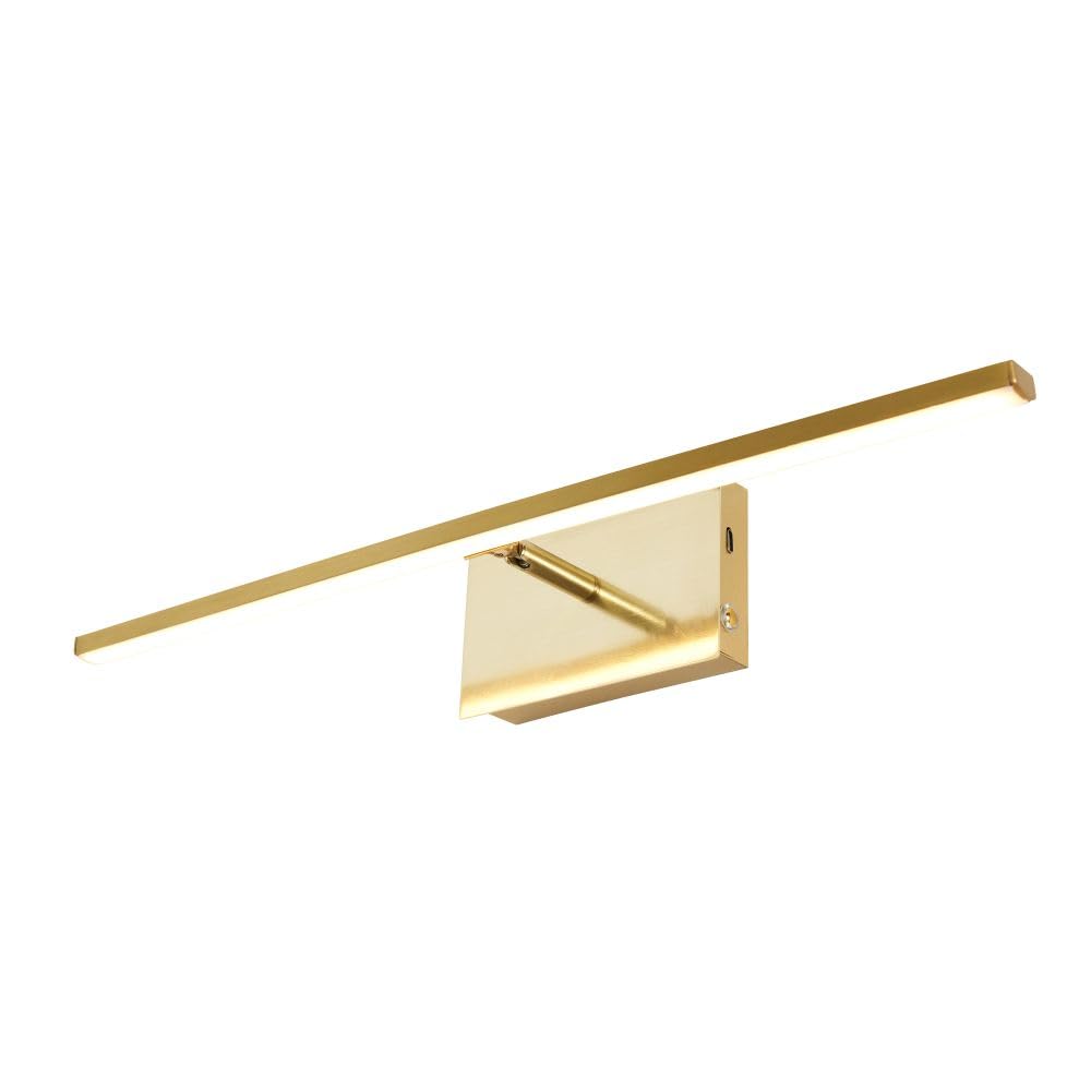 LITECRAFT Pablo Brass Touch Sensitive Picture Rechargeable Wall Light 2 Watt LED