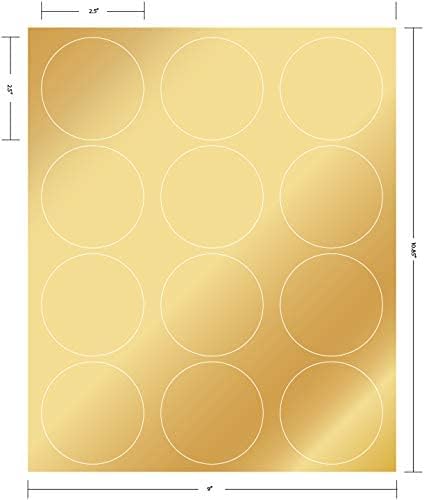 Miniatura 3 de Paper Riot Co. Juego de calcomanías de pared de vinilo con lunares dorados mate metálico de 2.5 pulgadas, 144 unidades