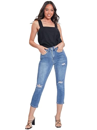Royalty For Me Womens Women's Sustainable Vintage Straight Ankle Jeans4