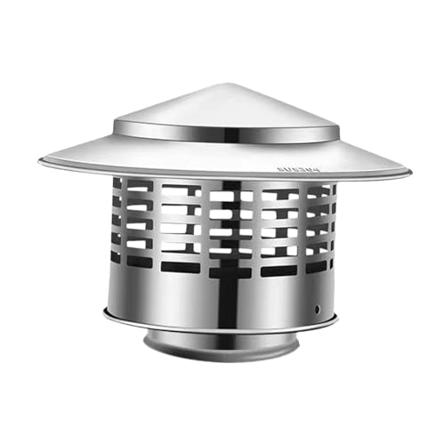 Ｂｅｓｇａ Round Chimney Cap Chimney Flue Cover Rainproof Cone Top Chimney Cap Exhaust Vent Lid Roof Rain Guard for House Home Winter, Style A