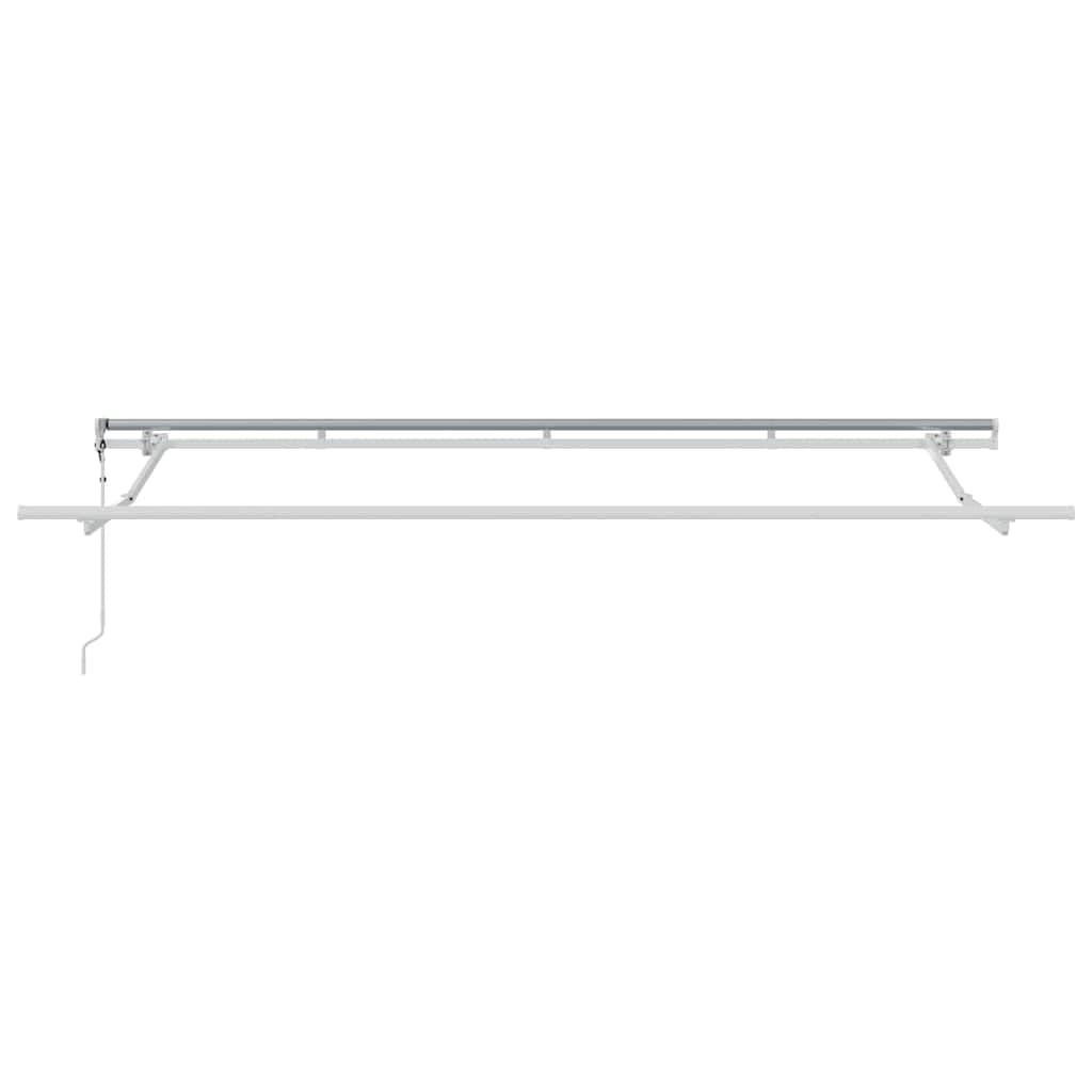 Toldo retráctil azul a rayas 350 x 200 cm eléctrico con mando a distancia, toldo articulado con marco de aluminio para terraza, balcón y jardín, protección solar, marco de toldo blanco