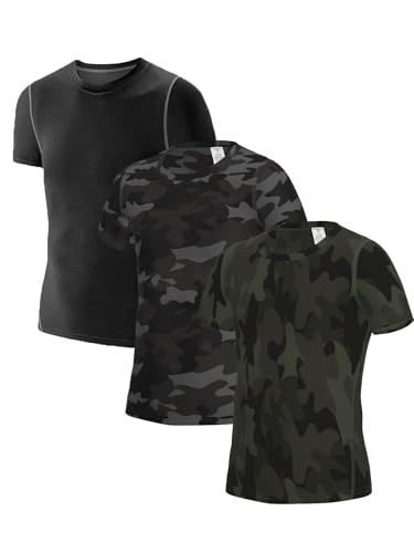 Chemise de compression manches courtes enfant t-shirt sport séchage rapide