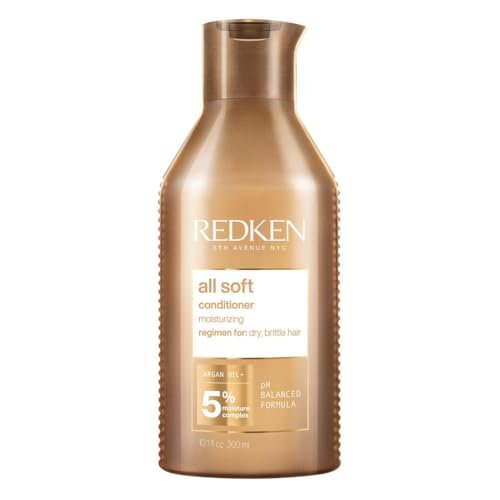 Redken Spülung für trockenes und brüchiges Haar, Belebt und hydratisiert, Mit Fettsäuren, Antioxidantien und Argan-Öl, All Soft Conditioner, 1 x 300 ml Redken Spülung für trockenes und brüchiges Haar, Belebt und hydratisiert, Mit Fettsäuren, Antioxidantien und Argan-Öl, All Soft Conditioner, 1 x 300 ml