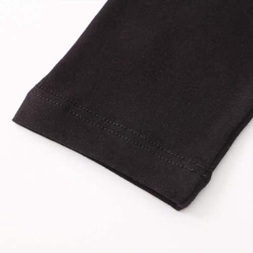 Kfnire Leggings Mädchen 3er-Pack Baumwoll Leggings Kinder Elastischer Waist Einfarbig Leggins 6 Monate bis 6 Jahre (Schwarz+Schwarz+Schwarz)