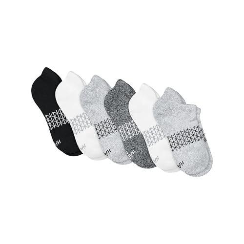 Hanes Cushioned Tab, Absolute Active Heel Shield No Show Socks for Boys, 6-Pairs4