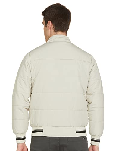 Image of Qube By Fort Collins Men's nylon Standard Length Regular Fit Quilted Bomber Jacket - Winter Warm, Insulated, Ribbed Cuffs, and Stylish Design