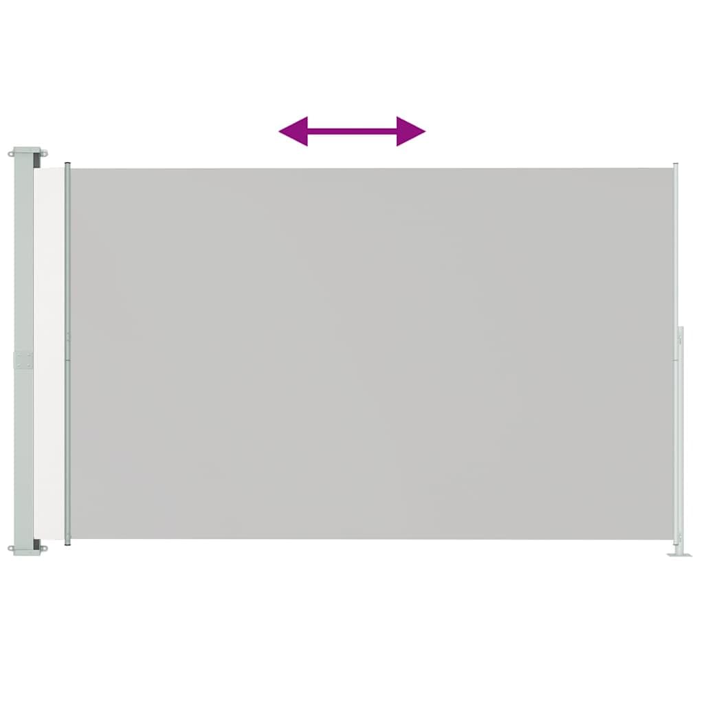 Tenda Laterale Estensibile per Esterno, 180x300 cm, Tessuto Poliestere UV+Acciaio, Frangivista Balcone e Separe da Giardino, Colore Crema, Retrazione Automatica