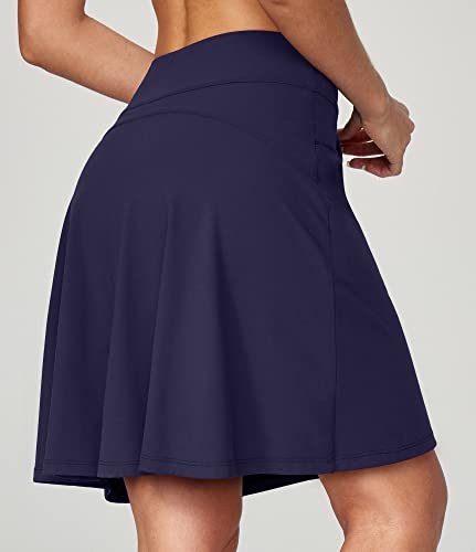Image of Ewedoos Skort Golf Skirts for Women with Pockets Knee Length Skorts High Waisted 20 inch Skorts for Woman Athletic Tennis Skirt