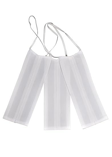 Image of Gwalior Law Firm Advocate Collar Band in White Color Lawyer Neckband Pack of 3 Pcs Cotton Advocate Bands Tied on the Neck for Lawyers