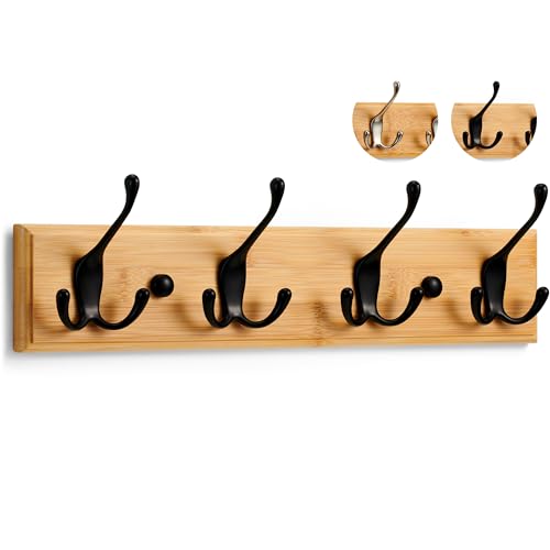 LARHN. Perchero Pared Madera y Negro: 4