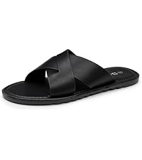Amazon.com | Alpine Swiss Saul Mens Vegan Leather Slide Sandals