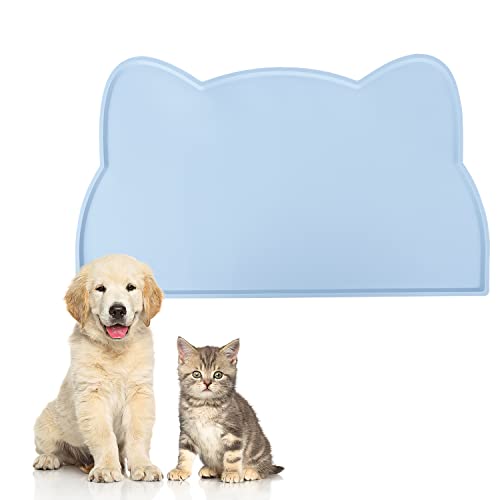 Tappetino Ciotola Cani e Gatti,Tappetino per Ciotola di Cibo, Antiscivolo Silicone