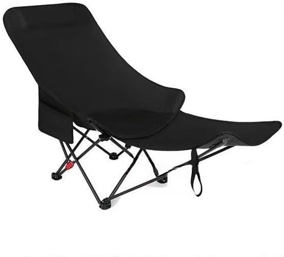 Silla plegable portátil ligera y compacta con bolsa de transporte para senderismo, pesca, playa (negro 1)