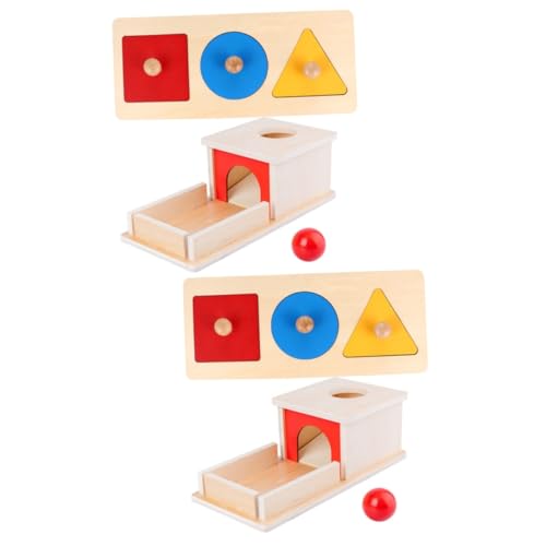 Totority 2 Juegos De Juguetes De Madera Rompecabezas con Formas Juguetes Educativos De Madera para Niños Juguetes Deportivos para Niños Juguetes Montessori para Niñas De 3 Años Juego
