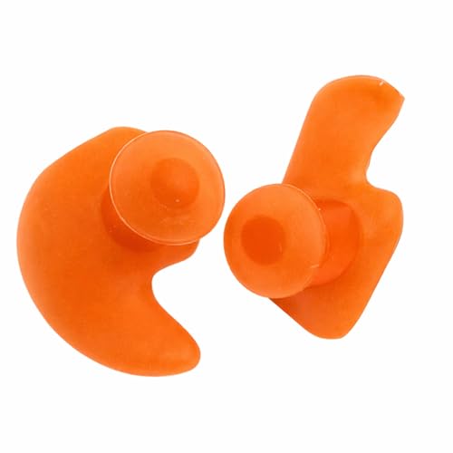Image of Silicone Swimming Waterproof Soft Ear Plugs Reusable Anti-Noise Dust-Proof Water Diving Sports Earplugs Orange One Size
