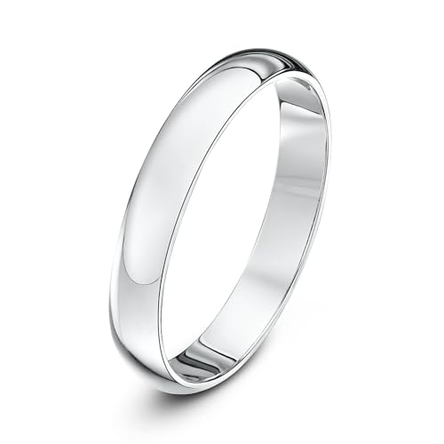 Bague Platine 500 Theia, l'anneau demi-jonc super lourd à porter tous les jours