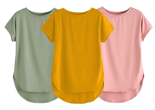 Image of Fabricorn Stylish Plain Up and Down Cotton Tshirt for Women